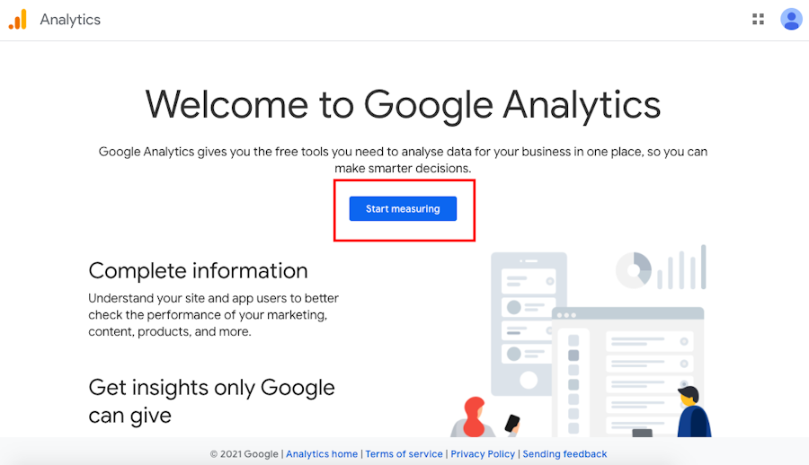 Start measuring for free with Google Analytics