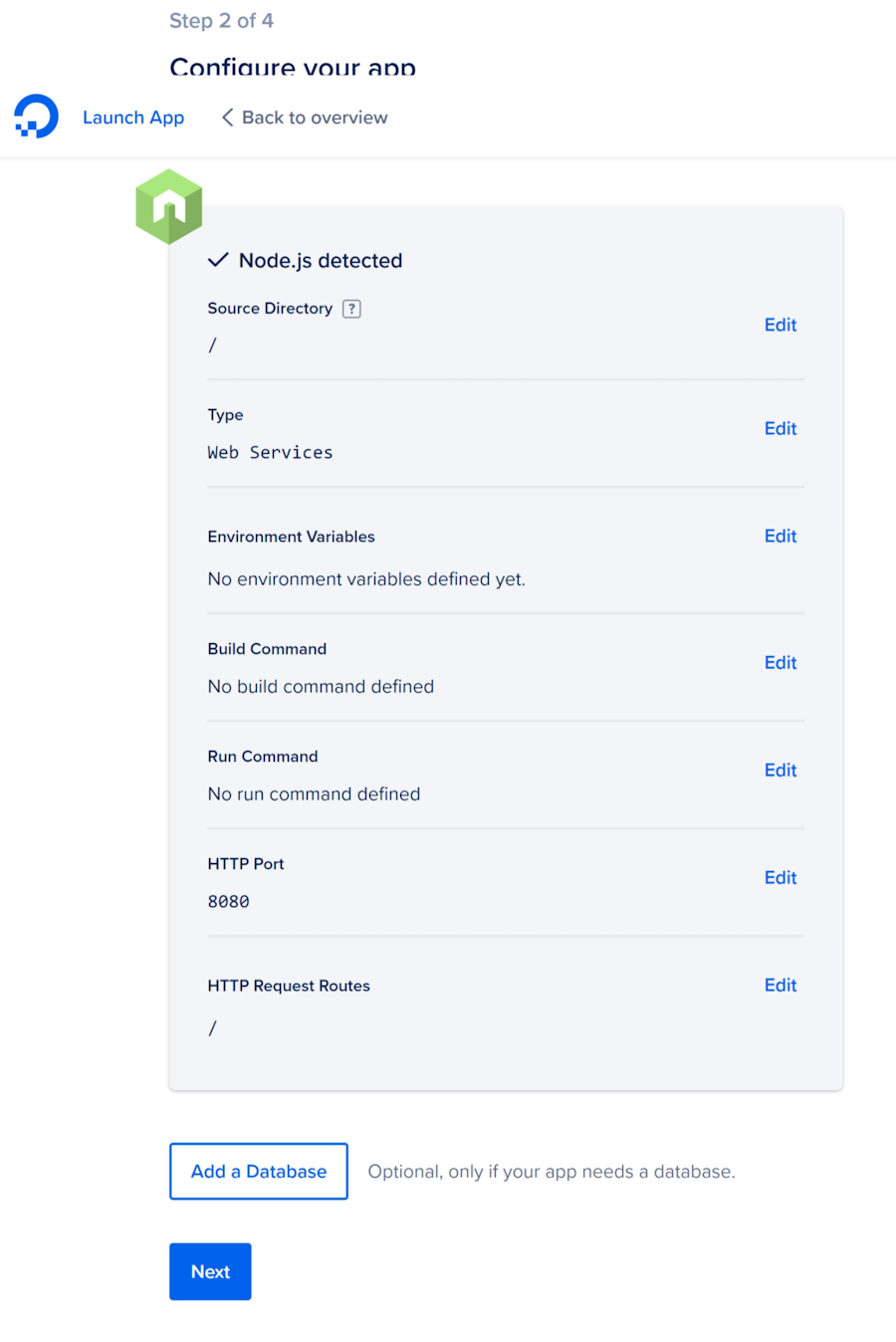 Digital Ocean Project configuration