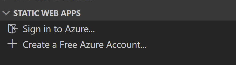 Azure extension in Visual Studio Code
