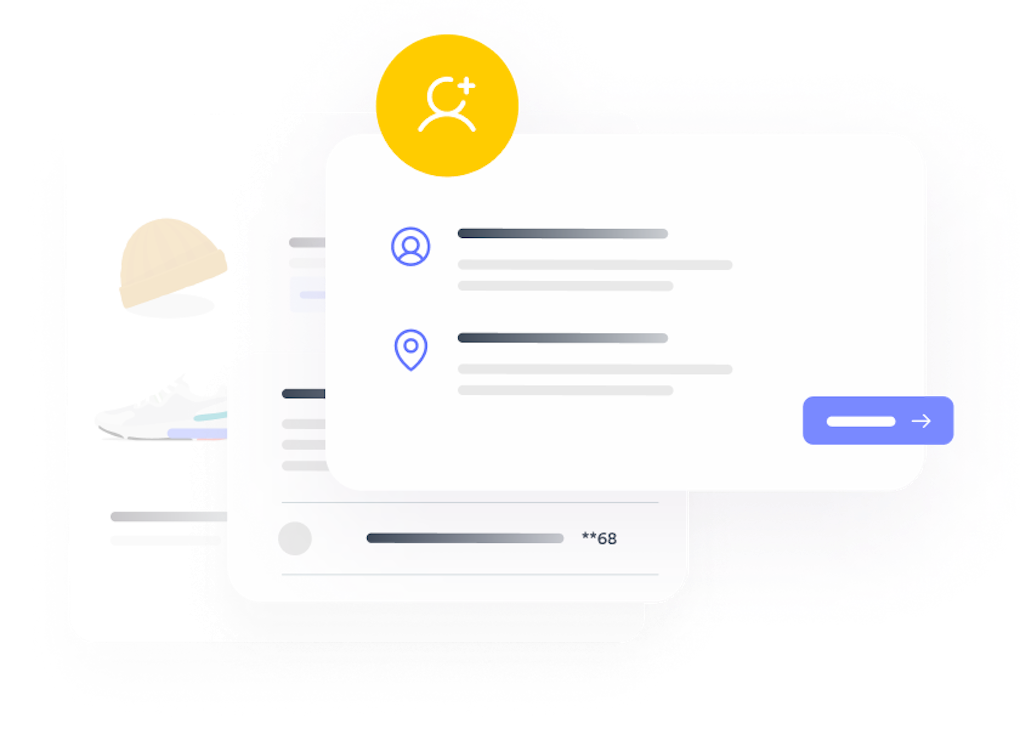 Illustration of customer dashboard