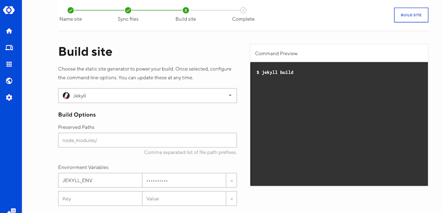 CloudCannon build Jekyll site