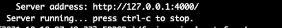 Server address in Jekyll command line