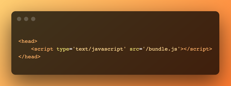 <head> with a JavaScript module bundler