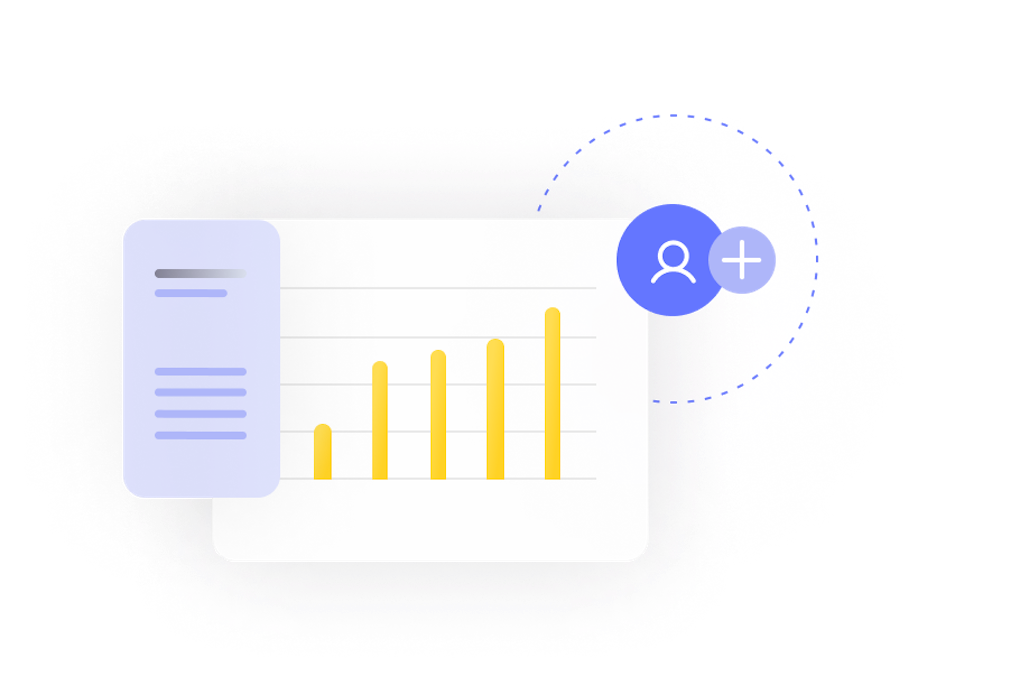 bar chart in a dashboard 