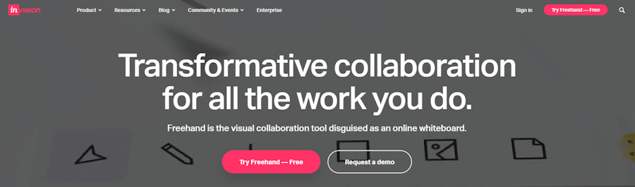 InVision marketing website screenshot