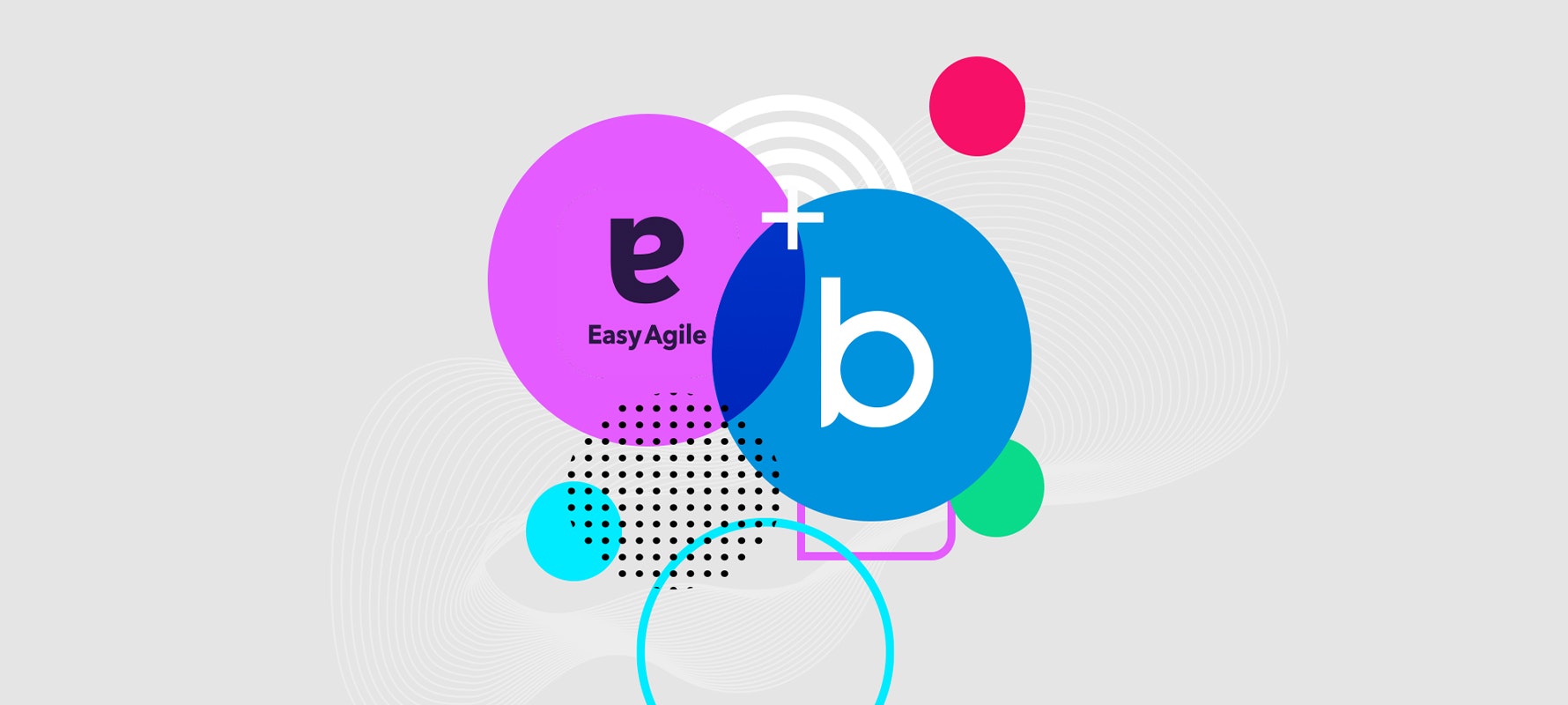 Logos von Easy Agile und brainbits überlappend, um die Zusammenarbeit auszudrücken.