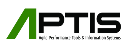 Logo: Aptis mit Schriftzug, unten Agile Performance Tools & Information Systems