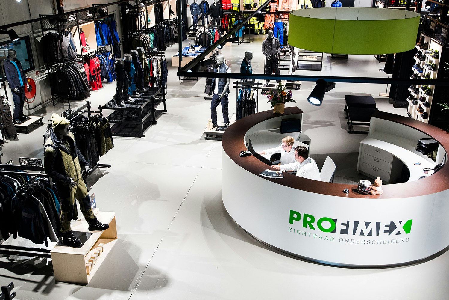 Showroom Profimex Bedrijfskleding