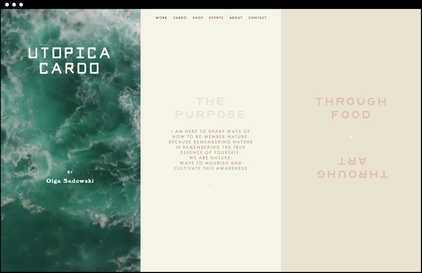 Cardo Utopica home page design