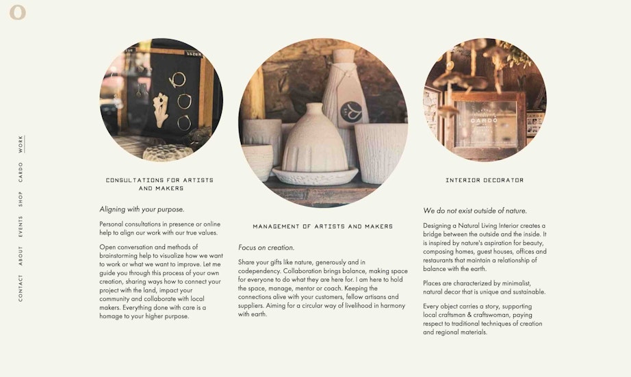 Cardo Utopica web page design