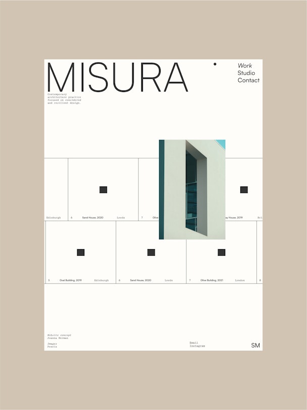 misura home page grid