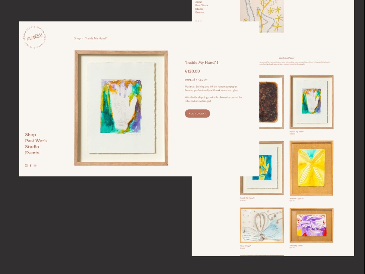 artist ecommerce website