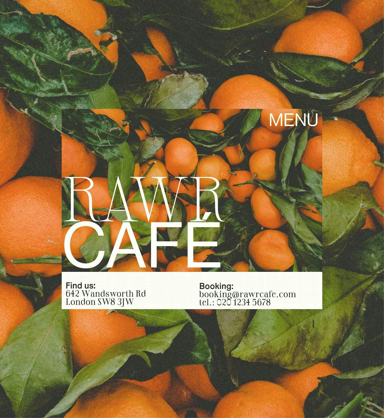 London cafe website design