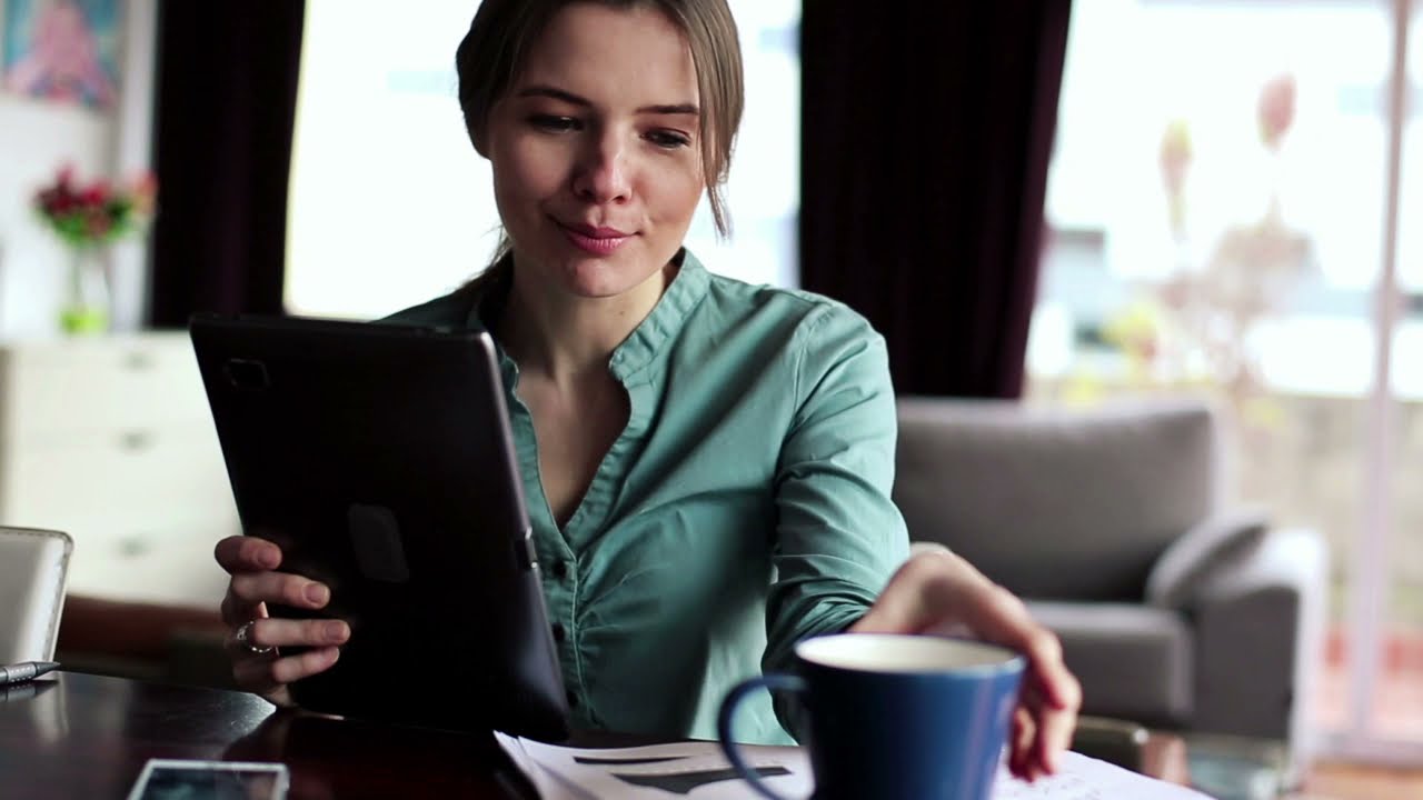 Woman drinking coffee