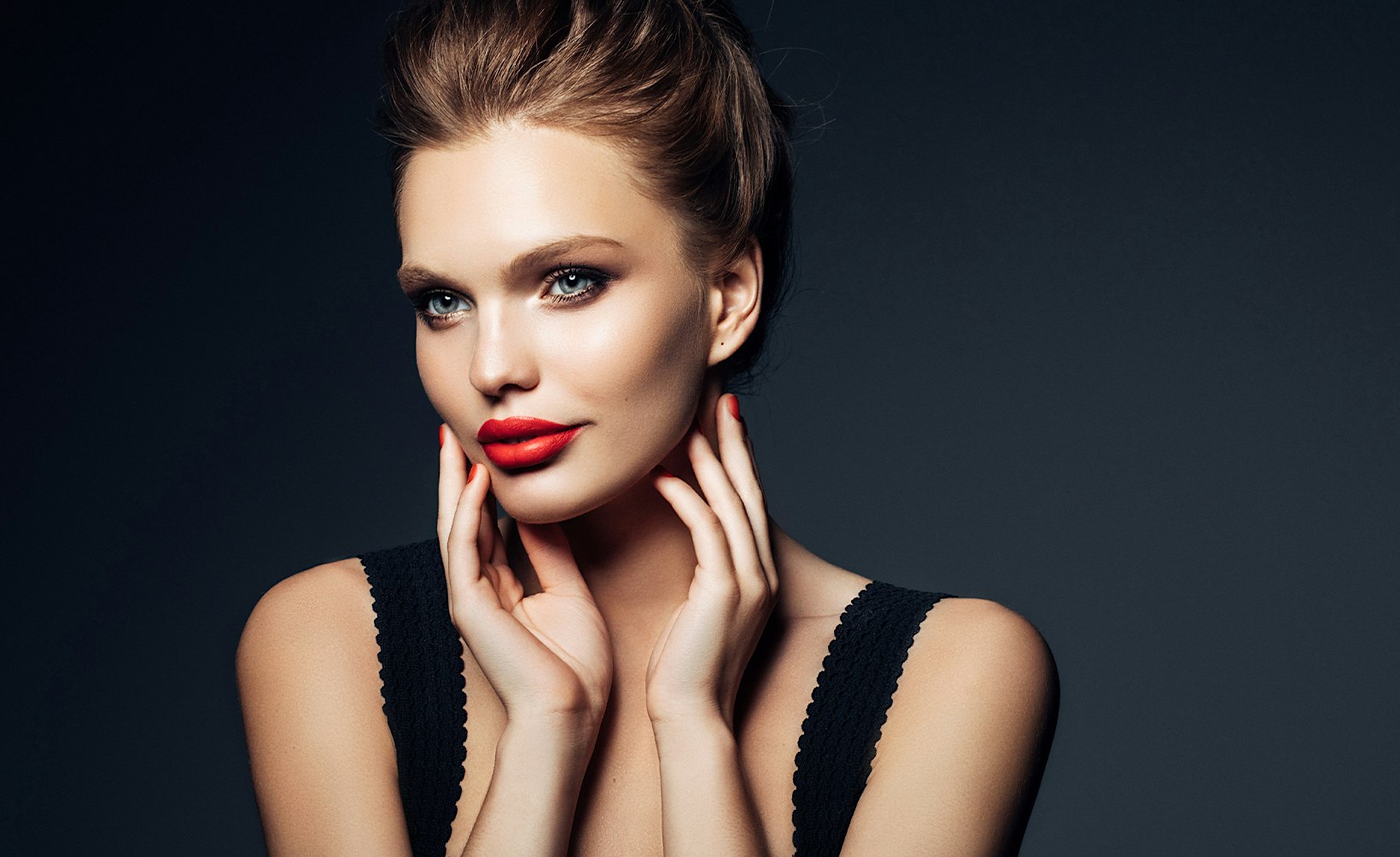 Beautiful woman after lip lift in houston