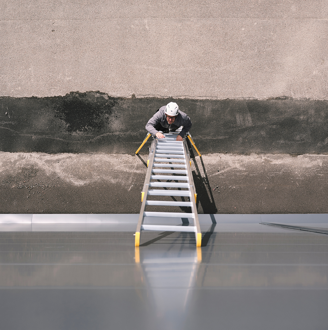 Double extension Leaning Ladder LBA - W.steps