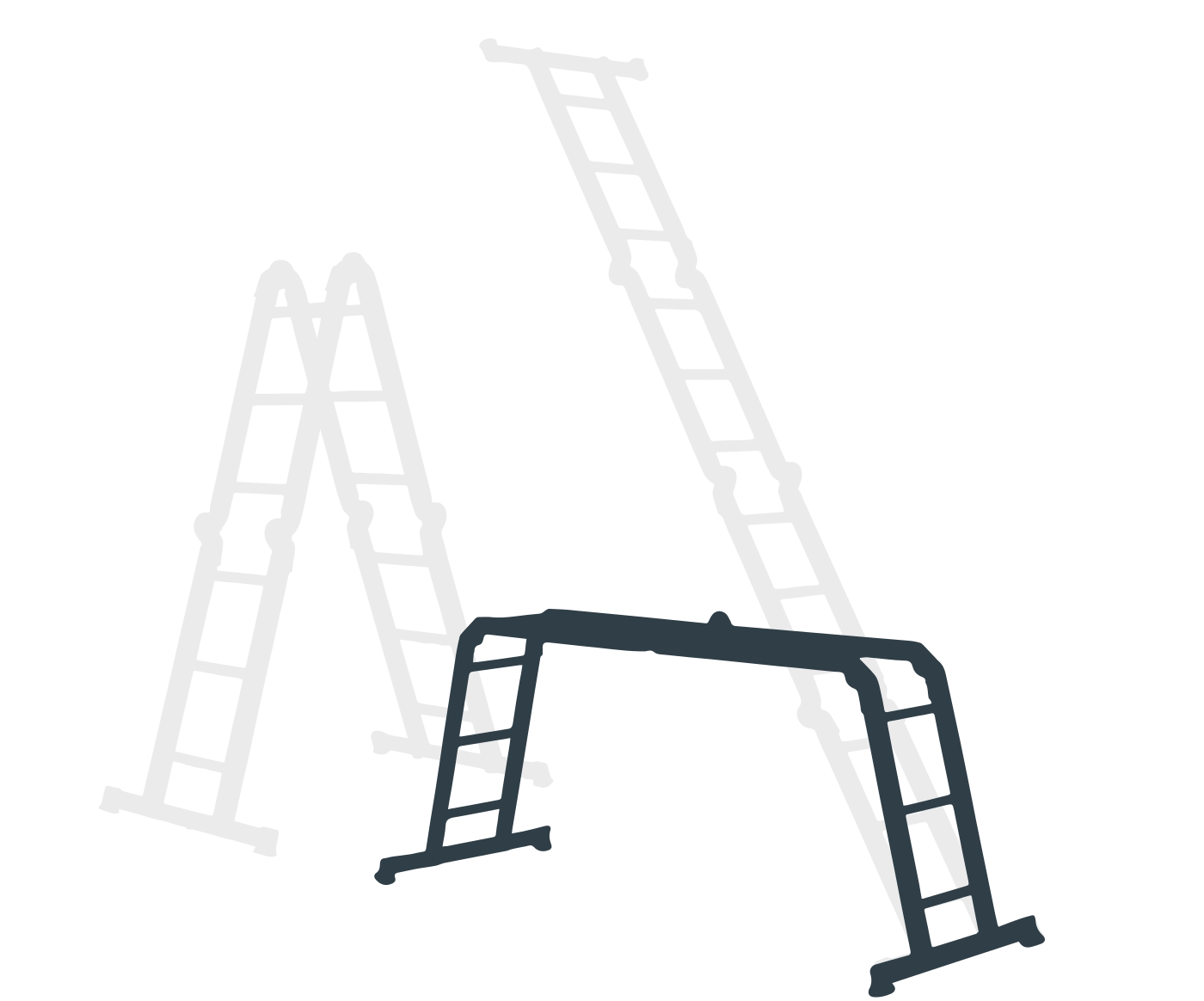 Telescopic and leaning ladders for professional use