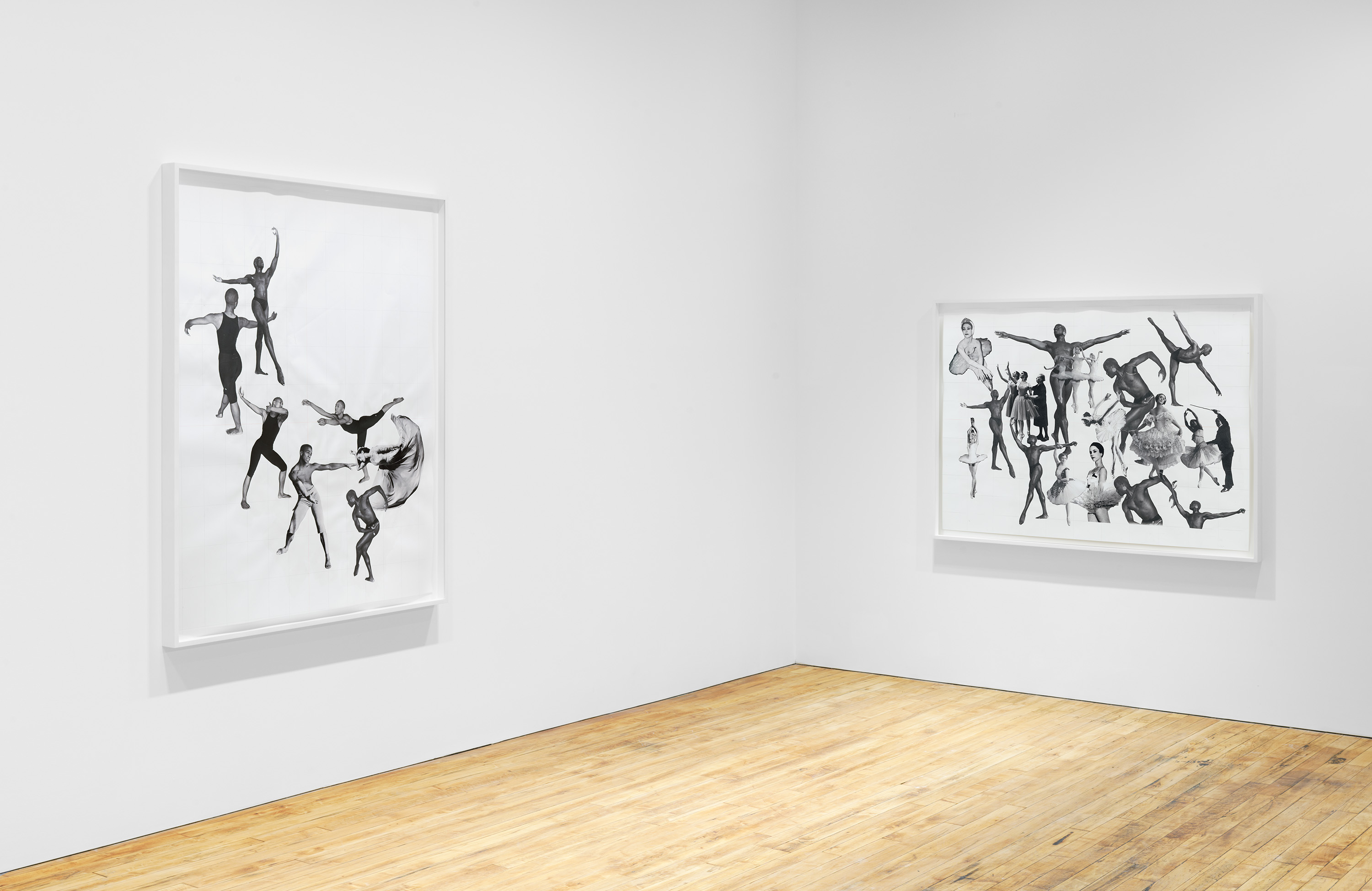 Installation view of the exhibition, Kandis Williams: A Line, at 52 Walker in New York, dated 2021.