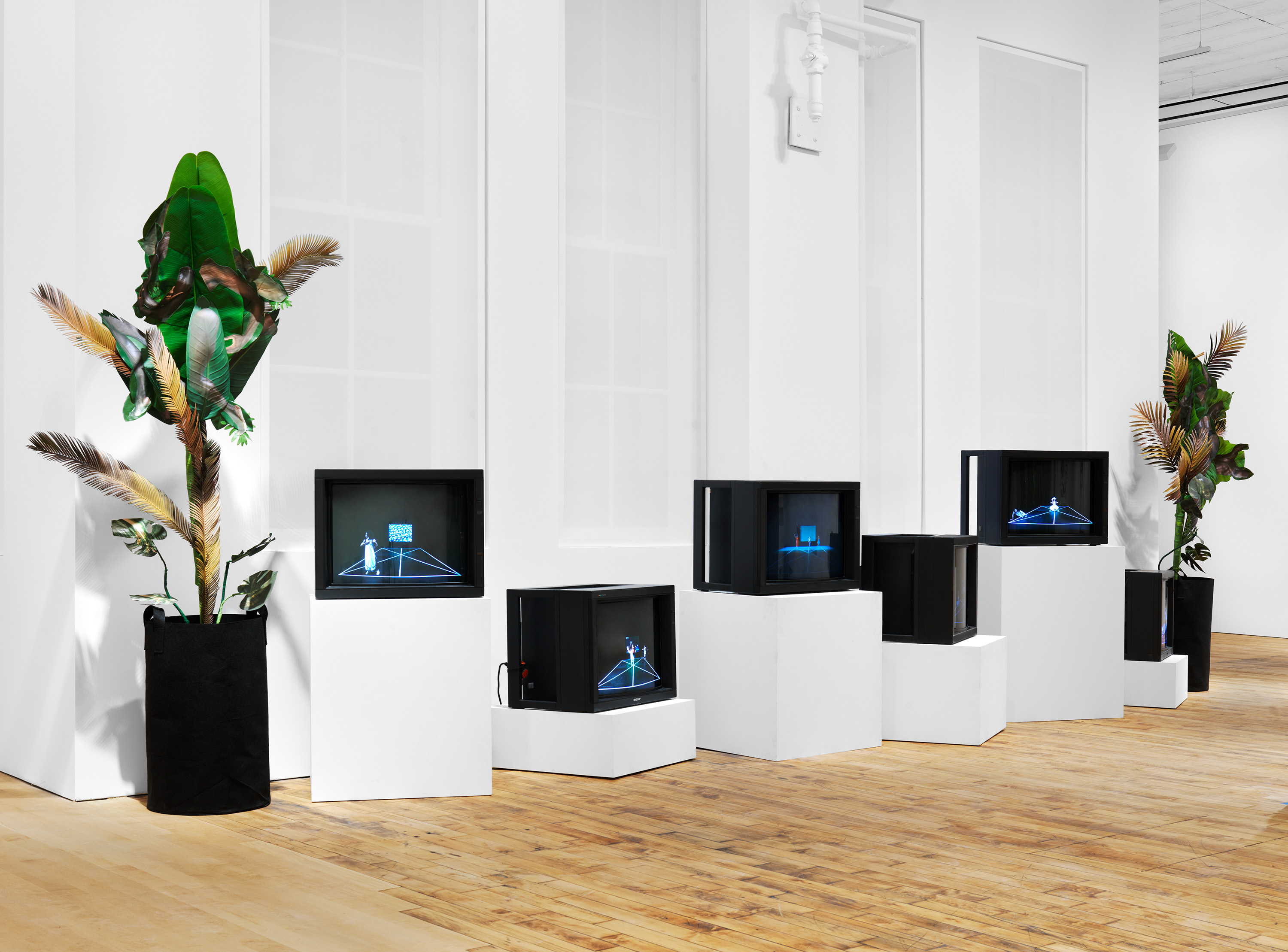 Installation view of the exhibition, Kandis Williams: A Line, at 52 Walker in New York, dated 2021.