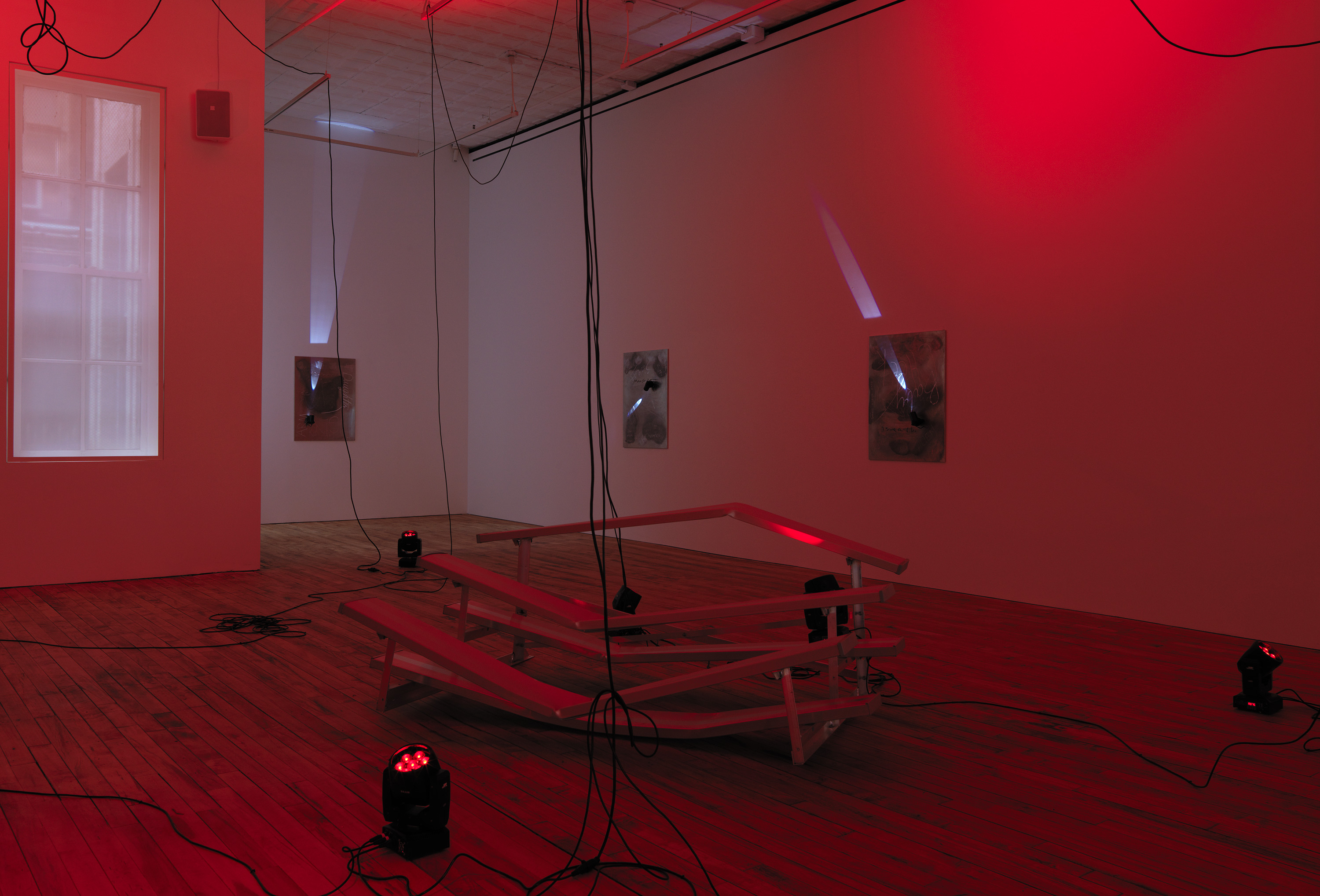 Installation view of the exhibition, Nikita Gale: END OF SUBJECT, at 52 Walker in New York City, dated 2022.