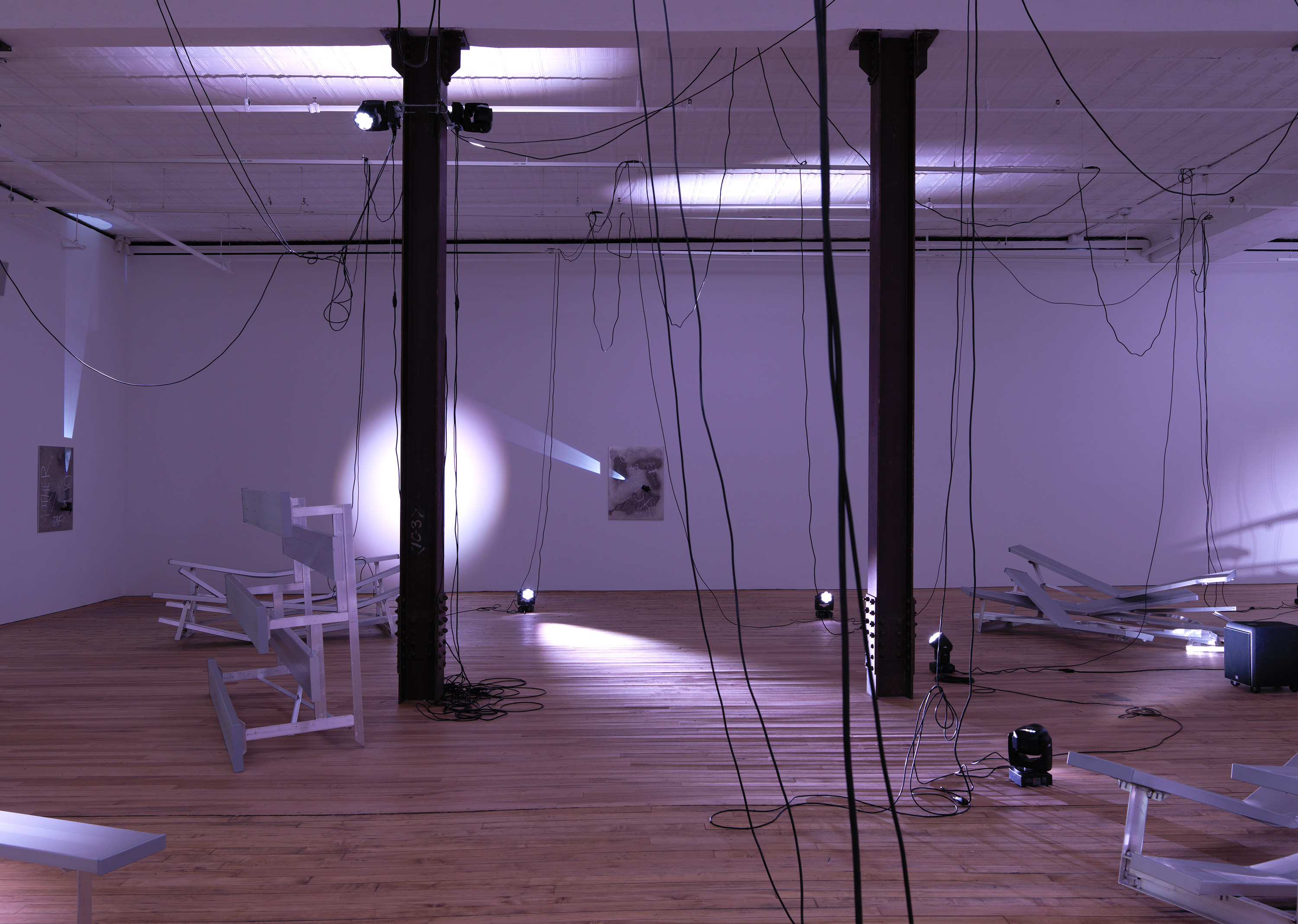 Installation view of the exhibition, Nikita Gale: END OF SUBJECT, at 52 Walker in New York City, dated 2022.