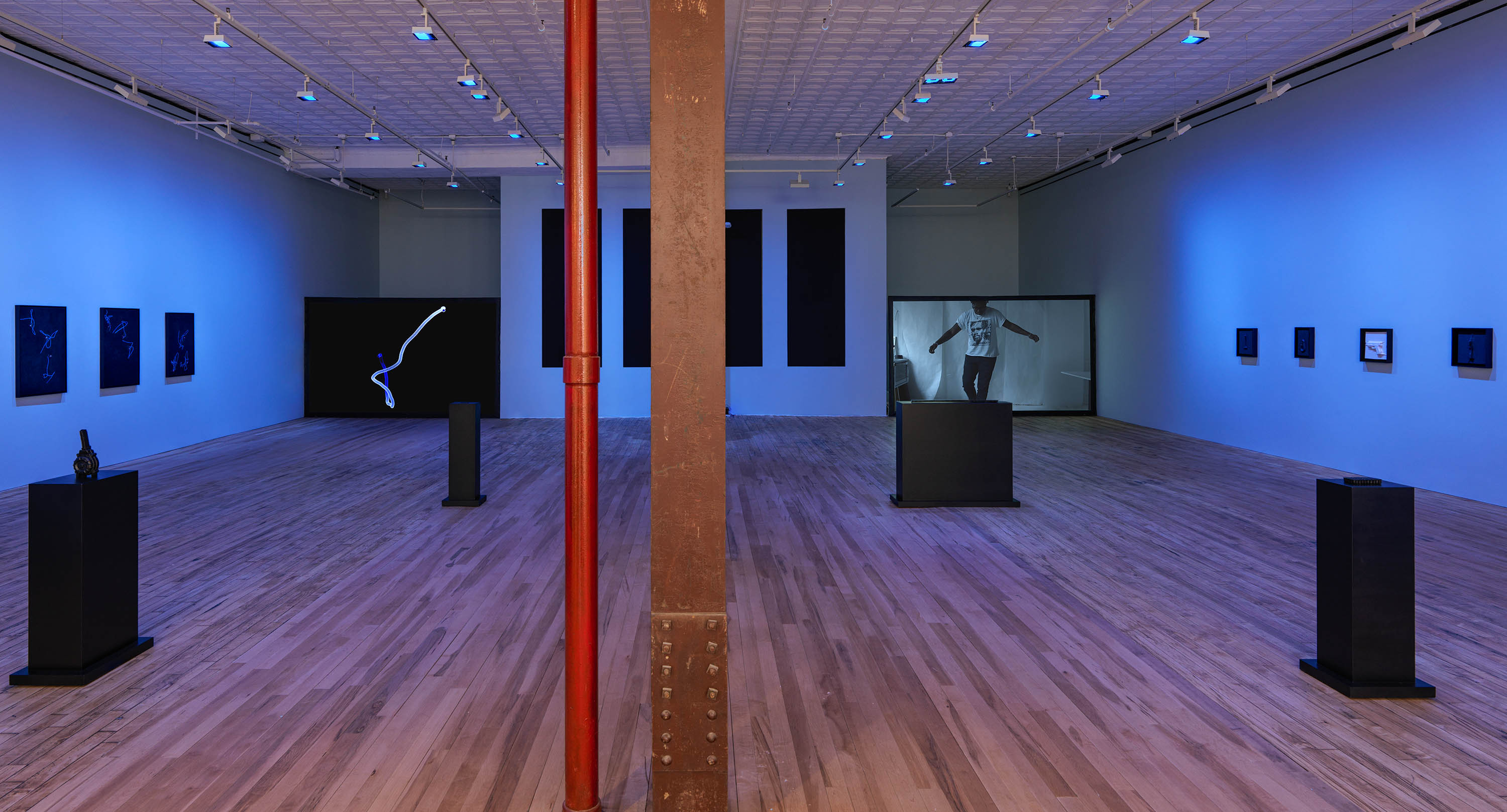 Installation view of Tiona Nekkia McClodden: MASK / CONCEAL / CARRY at 52 Walker, New York, dated 2022.