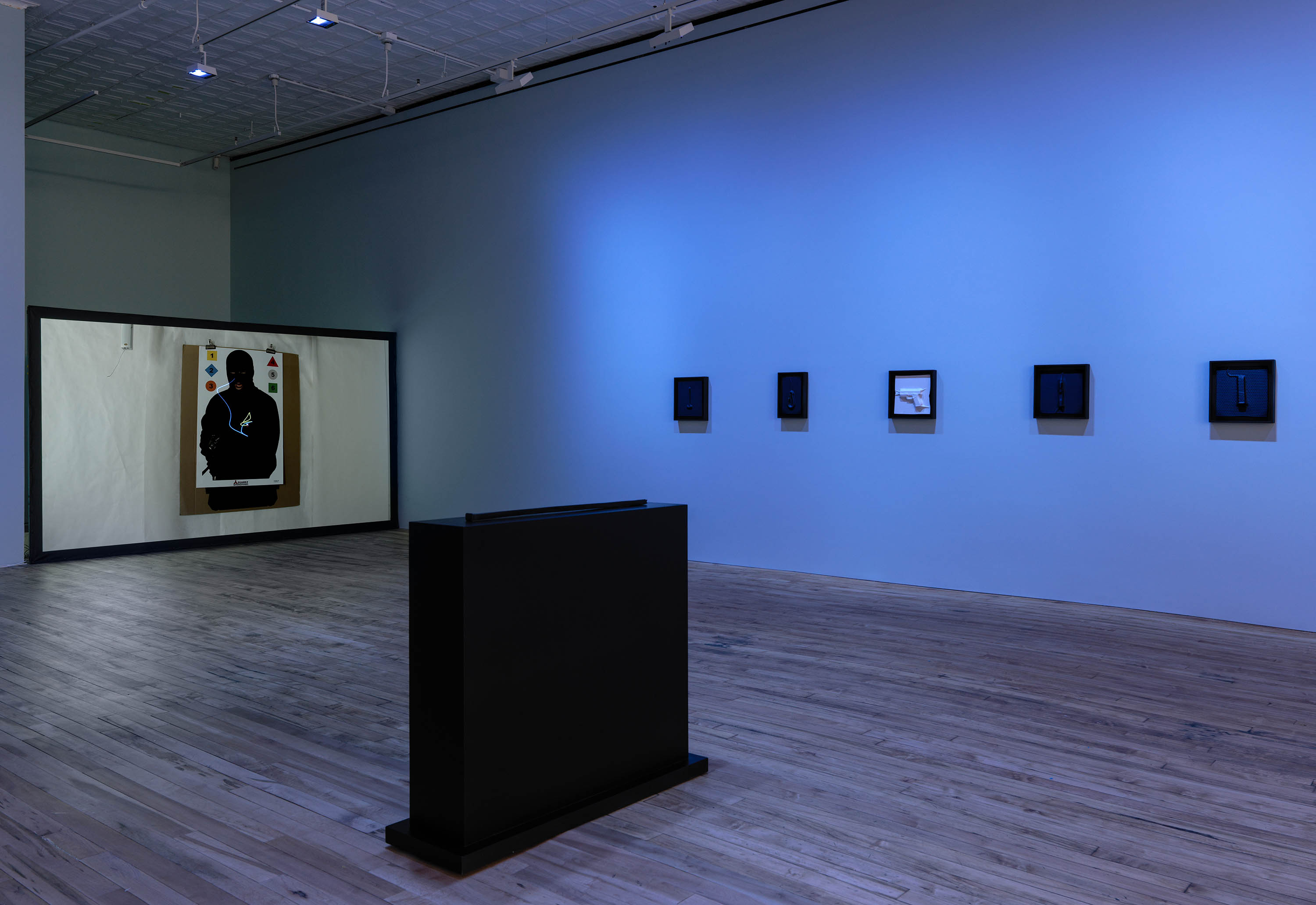 Installation view of Tiona Nekkia McClodden: MASK / CONCEAL / CARRY at 52 Walker, New York, dated 2022.