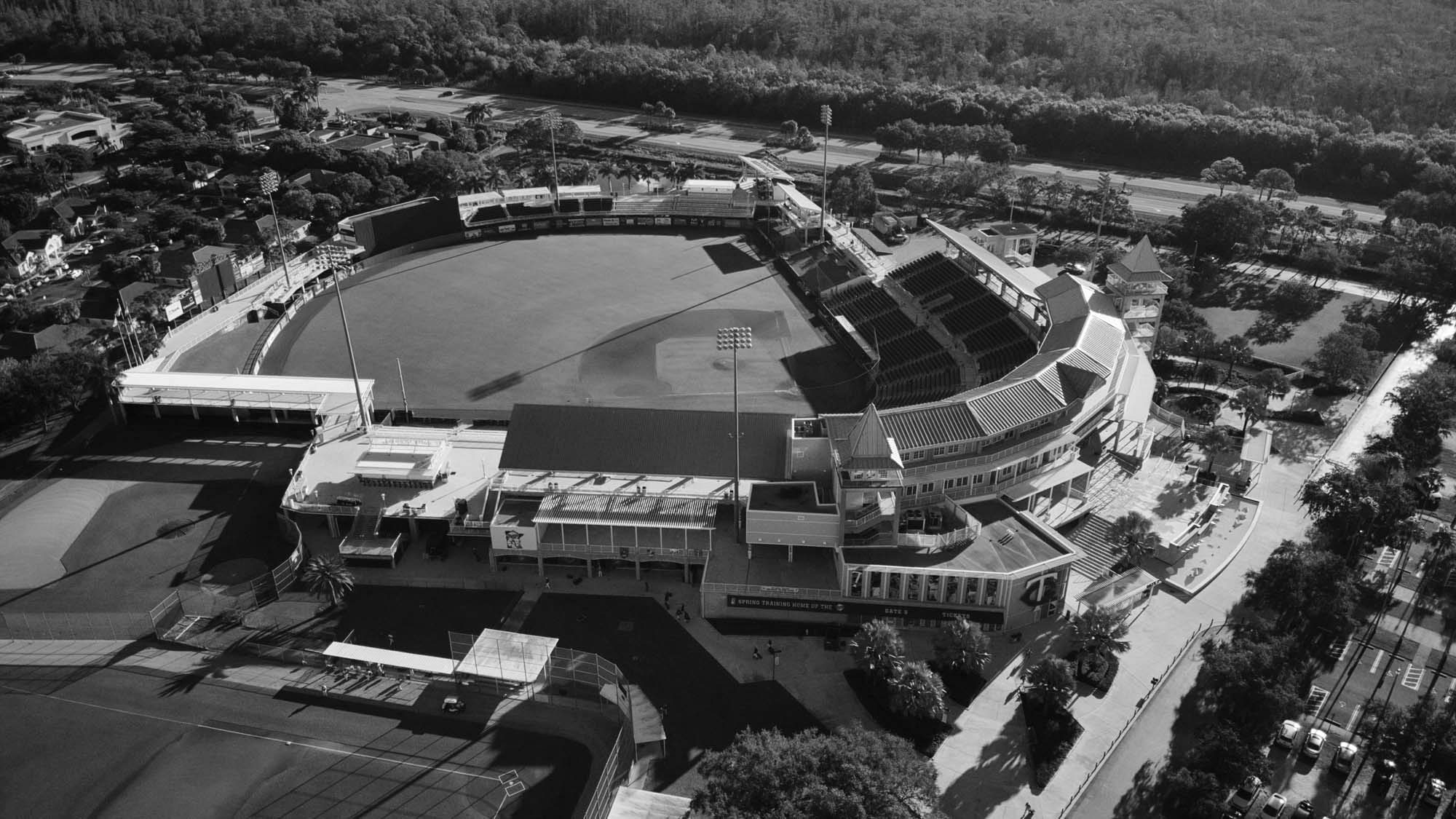 Ariel image of a baseball field