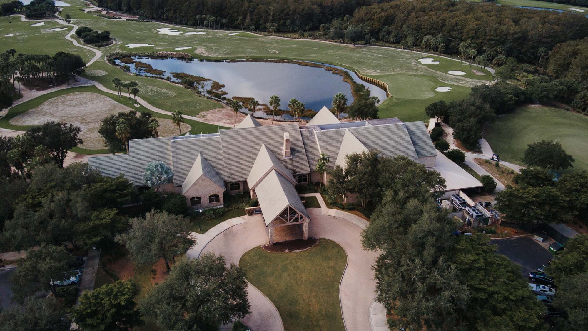 Aerial image of a neighborhood clubhouse