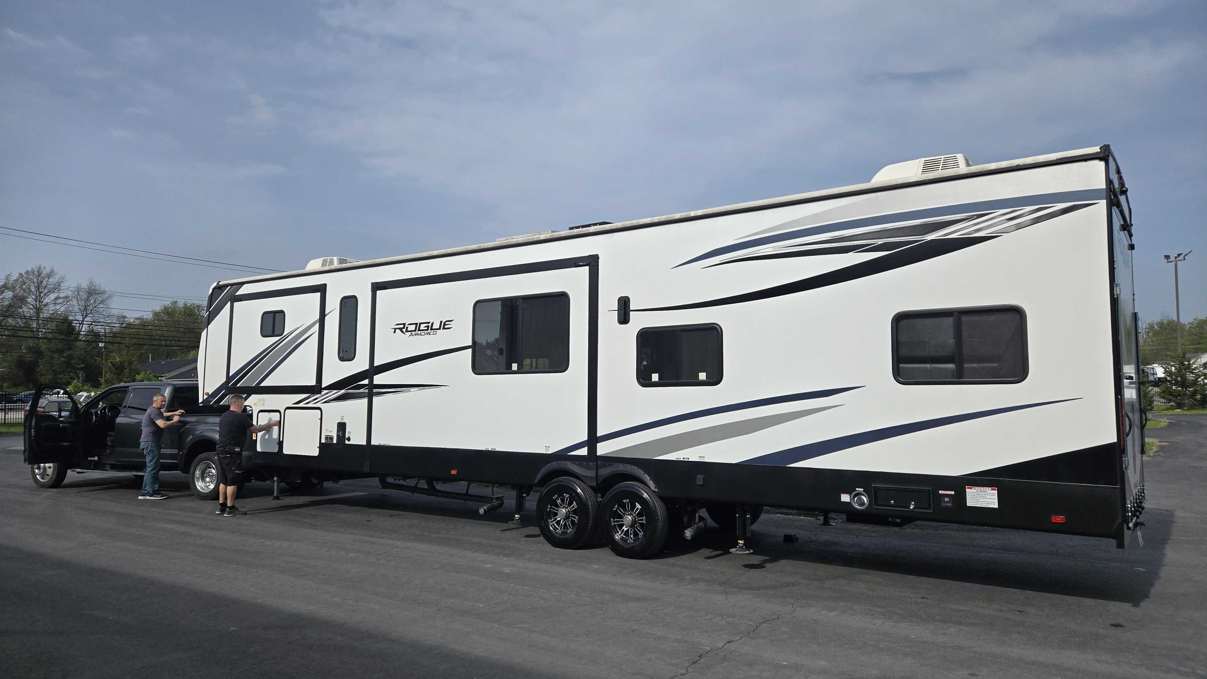2022 Rogue Armored fifth wheel toy hauler trailer