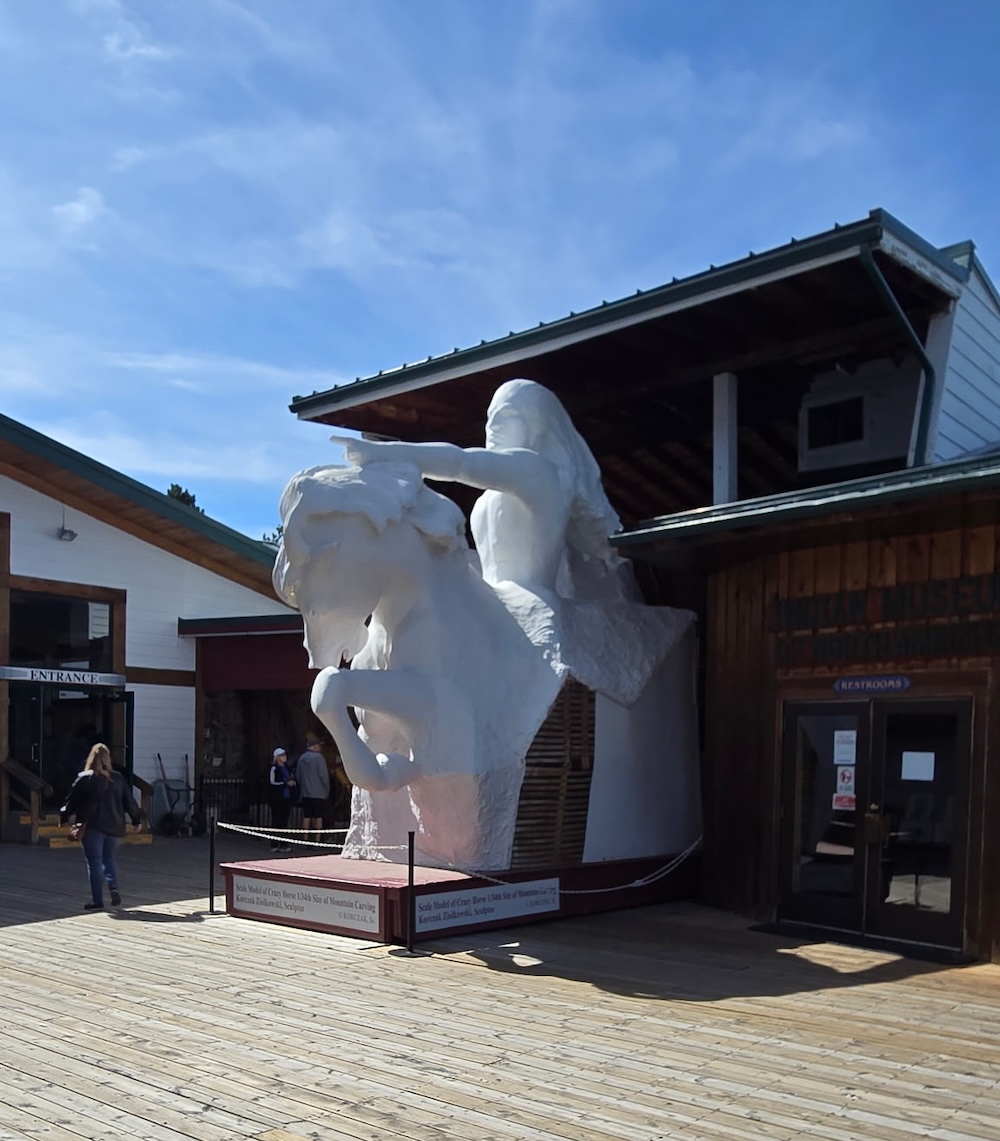 smaller model of the finished Crazy Horse monument