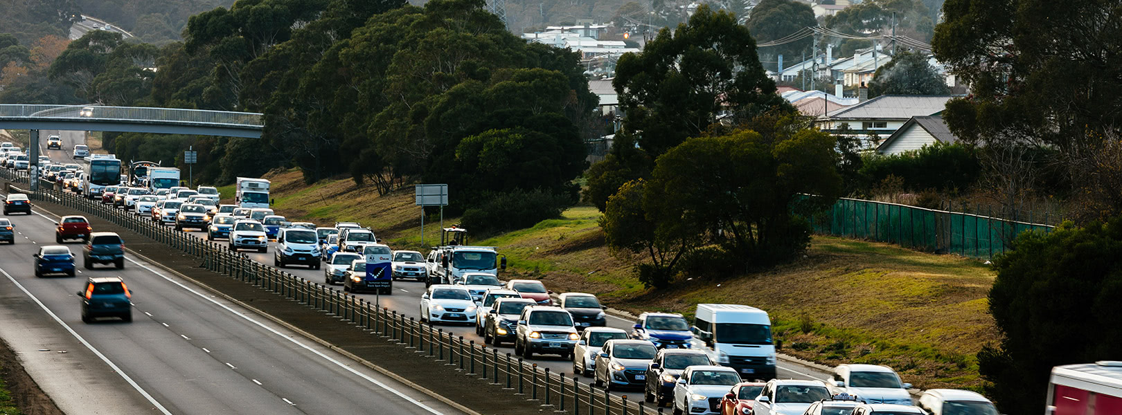 Traffic jam on highway