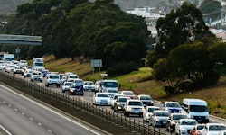 Traffic jam on highway