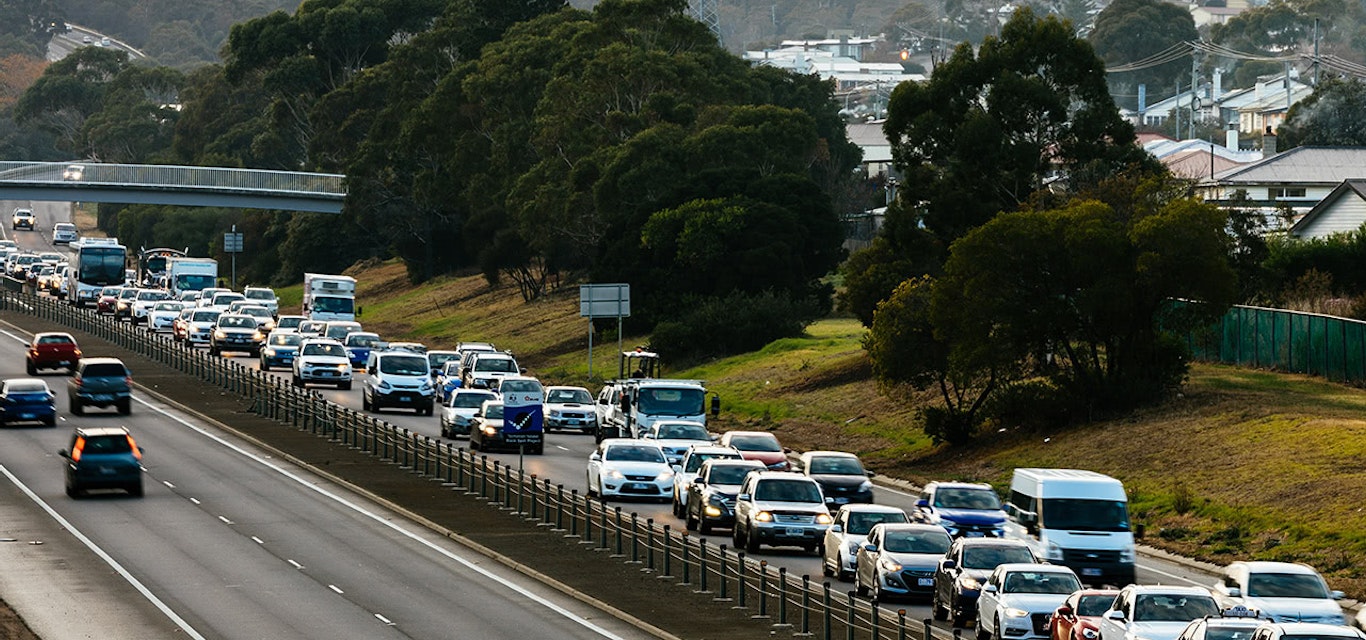 Traffic jam on highway
