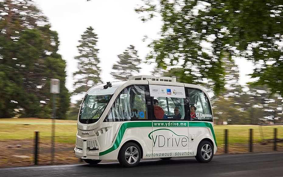 Driverless vehicle in operation