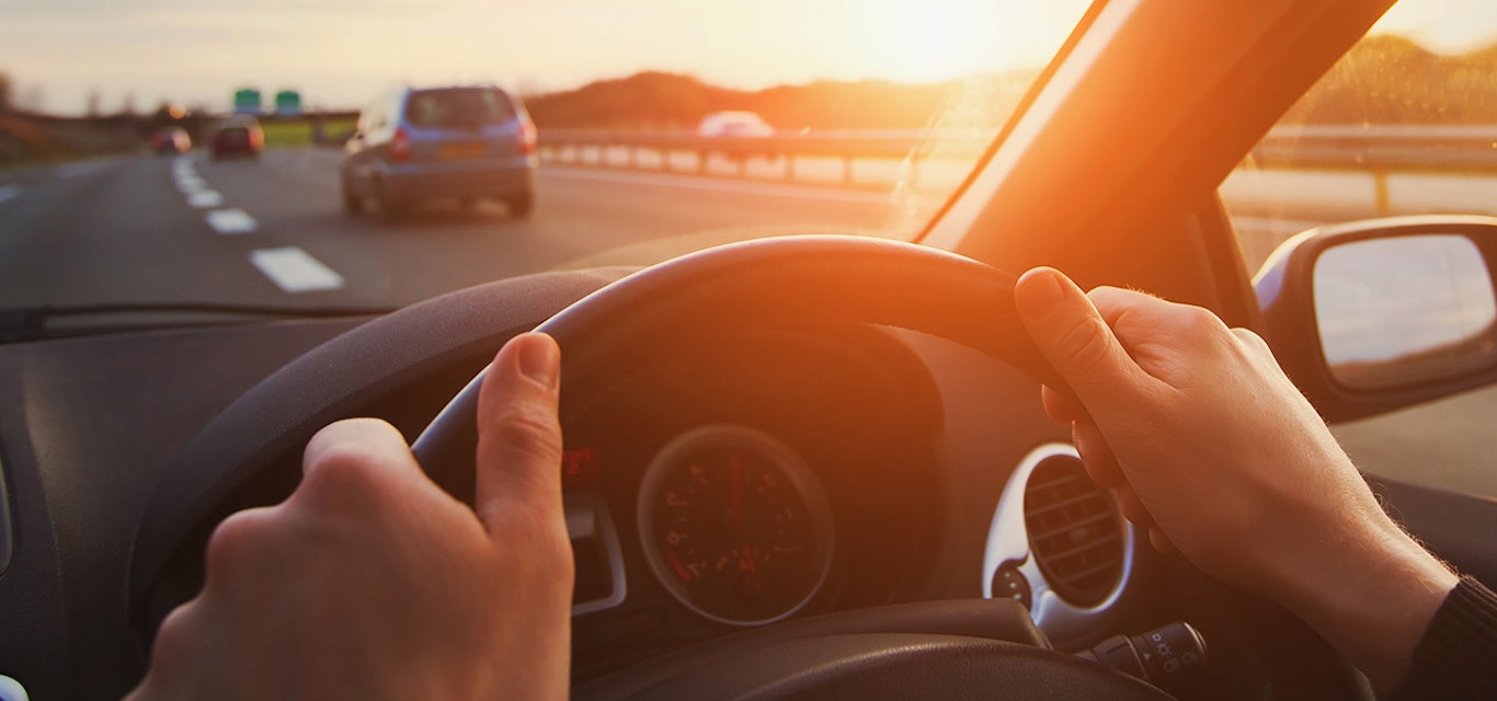 Hands on steering wheel