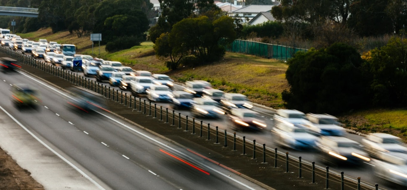 cars in traffic jam on highway