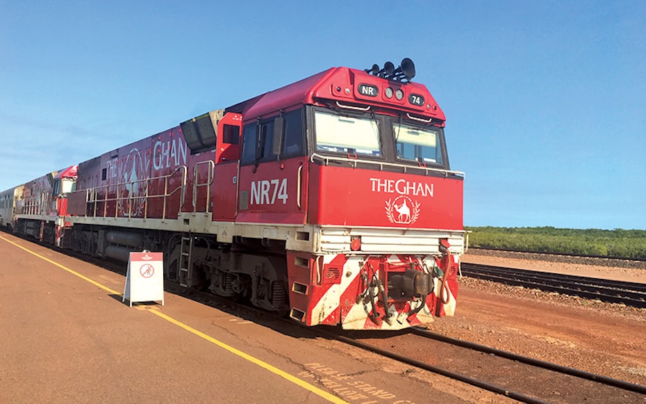 The Ghan departing from Darwin