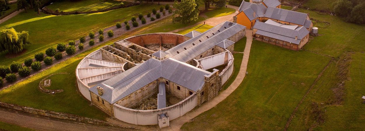 Aerial view ofsandstone prison at Port Arthur