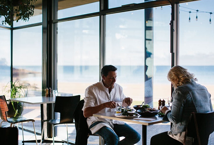 Dining inside