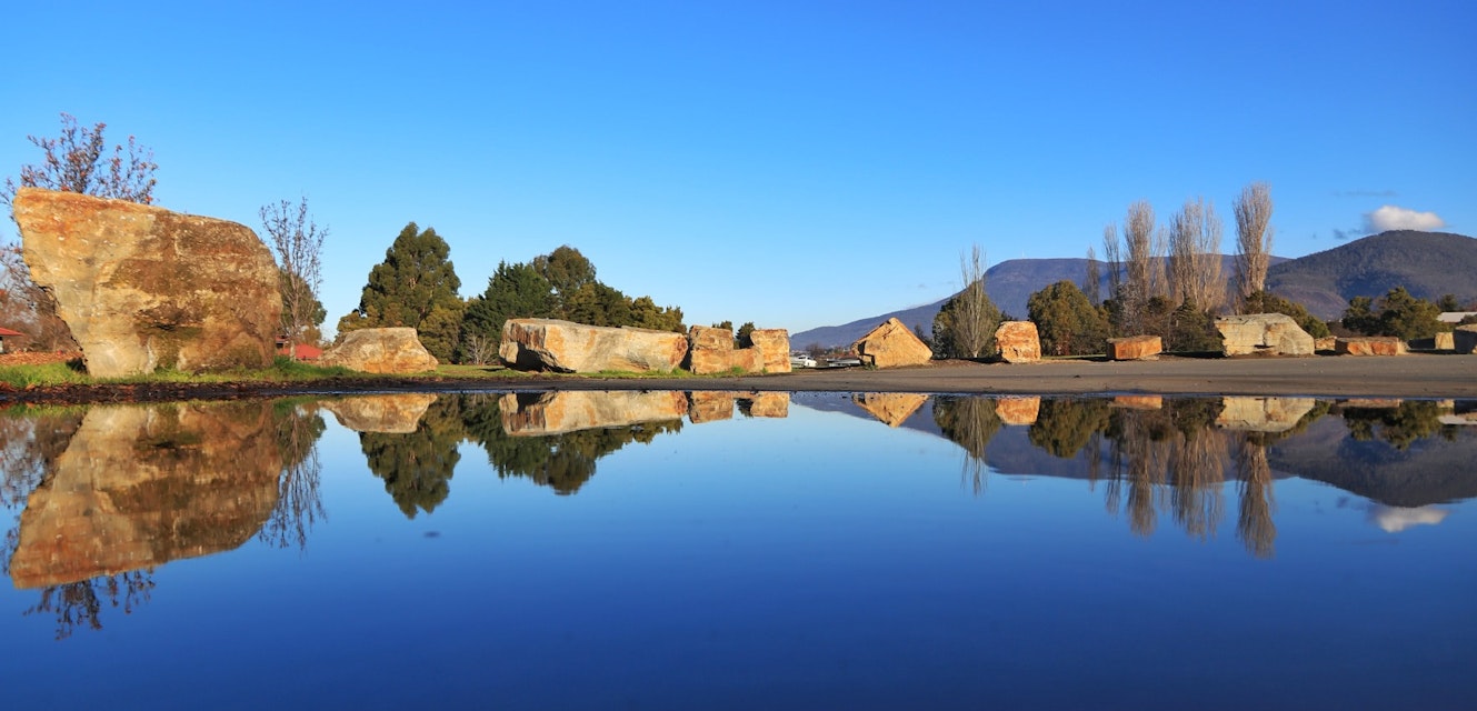 Reflection of Mt Wellington from Shoobridge Park, Austins Ferry