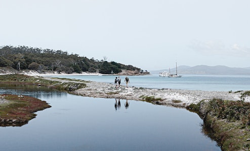 Serene bay on Maria Island