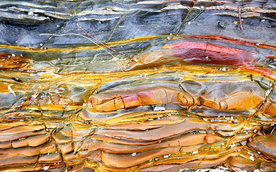 Colourful rocks.