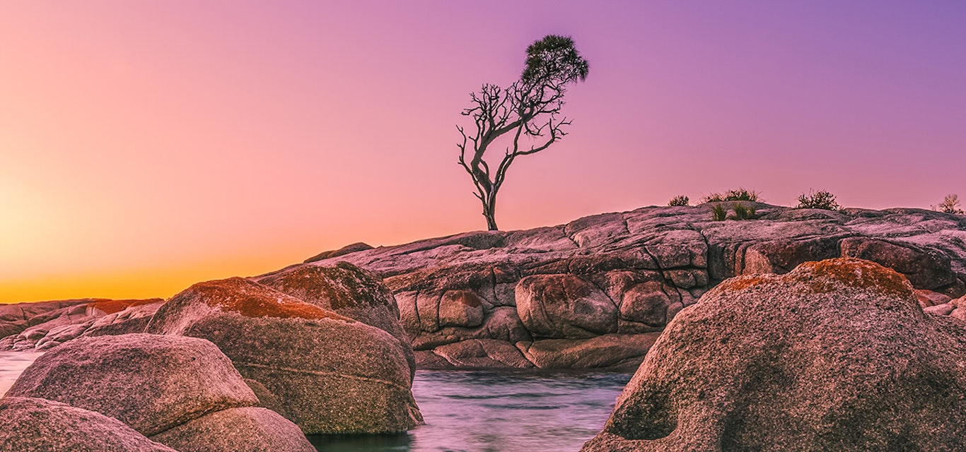 Sunrise at Binalong Bay Purple sunrise.
