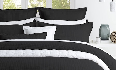 Black and white bedding