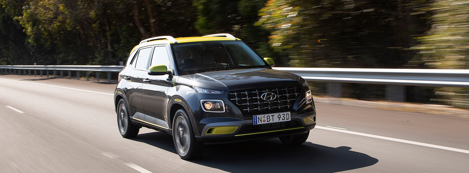 Hyundai Venue driving on highway