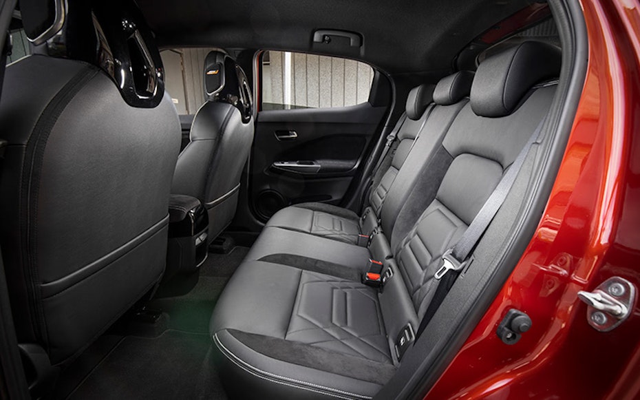 Back seat interior of Nissan Juke