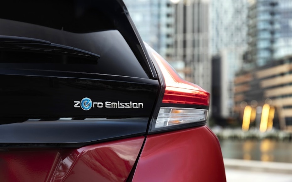 Nissan Leaf Badge and Tail Light