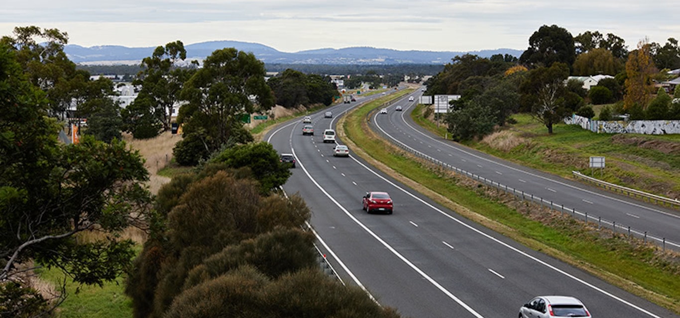 Cars driving on highway