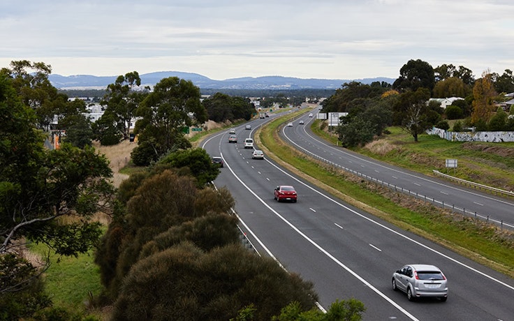 Cars driving on highway